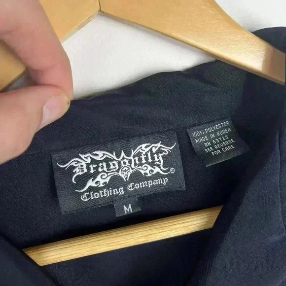 Patriotic Vintage Button-Up Shirt with American Flag Design - Picture 4 of 4